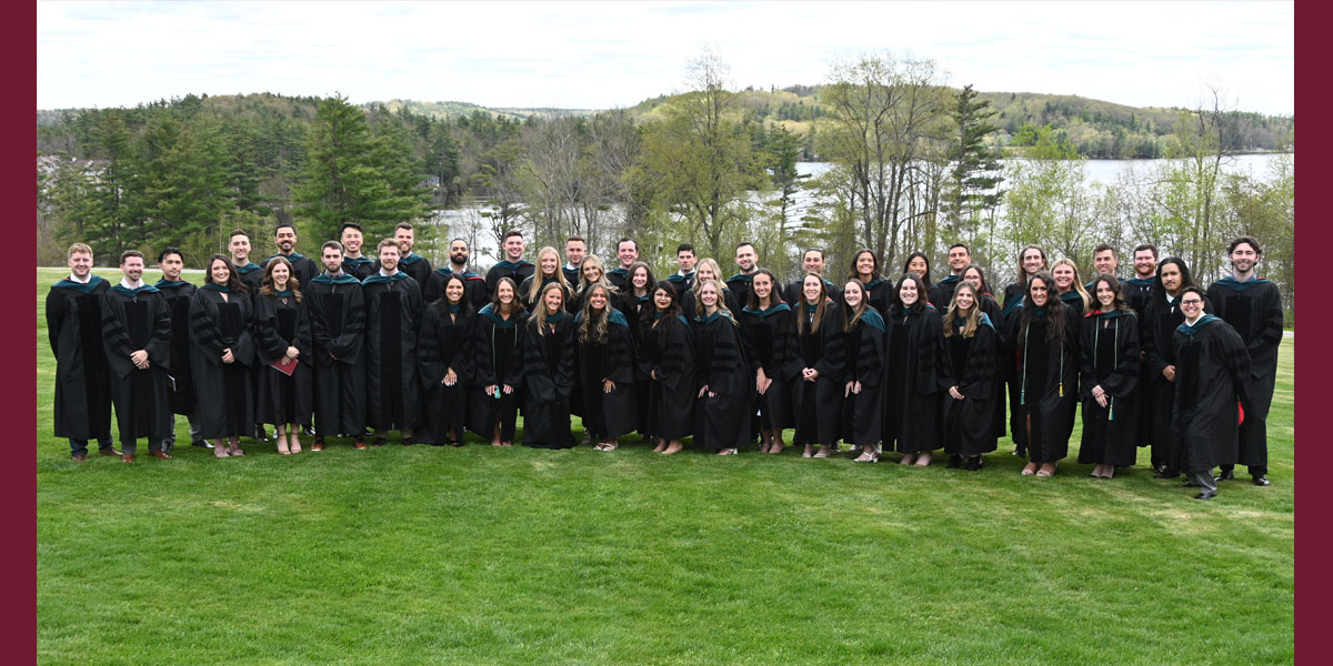NH DPT Students Celebrate Hooding in Rindge