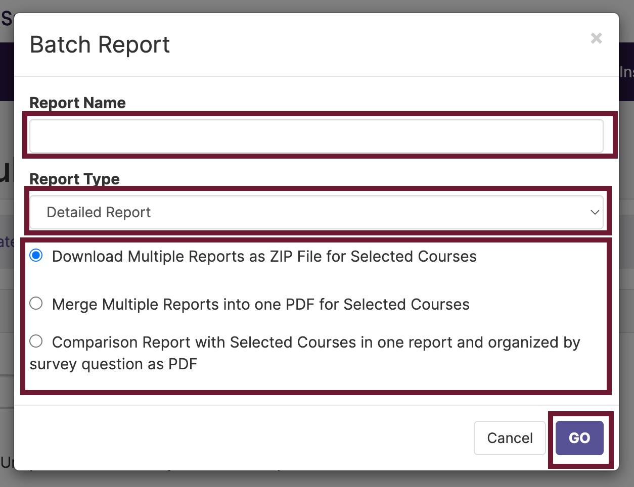 batch report