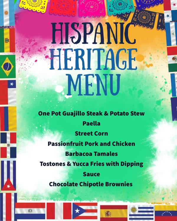 Hispanic Heritage Menu