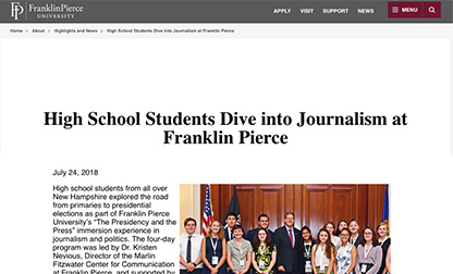 High School Students Dive into Journalism