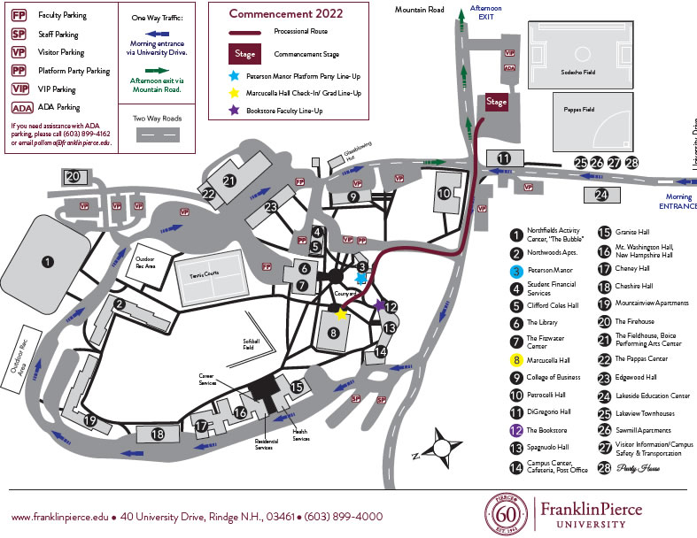 Commencement Parking Map - Click to download