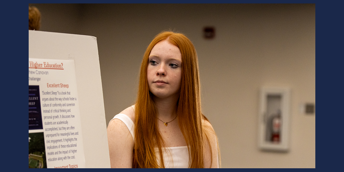 Student at poster session