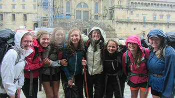 Students Traveling on the Camino