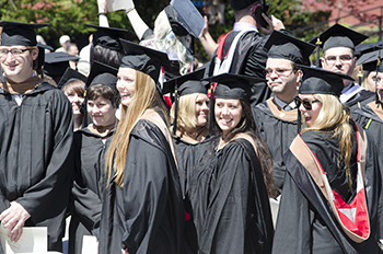 Graduates at Commencement 2014