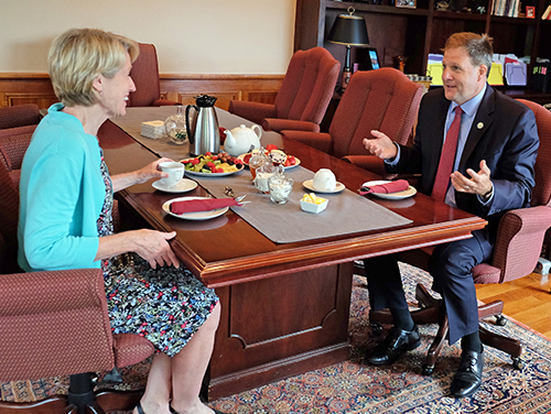 President Mooney Speaks with New Hampshire Governor Chris Sununu