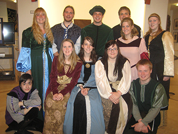 Students Dressed for Performance in Traditional Attire